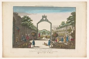 View of the Jardin des Marchands in Paris