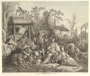 The Chinese Garden, from Chinoiseries by Jacques Gabriel Huquier