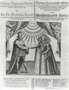 A Broadside on the Wedding of Frederick V, Elector Palatine, and Princess Elizabeth of England, 1613 by Jacques Granthomme
