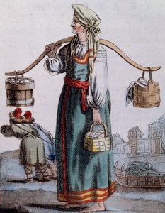 Eggs Seller in St Petersburg by Jacques Grasset de Saint Sauveur