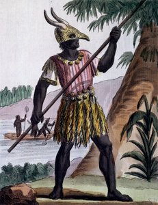 Bar using for circumcisions by Negroes on Goree Island, Senegal, color engraving from Encyclopedia of voyages
