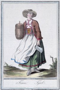 Woman of Tyrol - in Encyclopedia of Travels by Grasset St Sauveur, ed. 1796