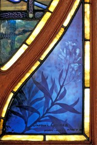 Nancy (Department 54), Art Nouveau, Chamber of Commerce and Industry, Stained Glass Windows by Jacques Gruber (1870-1936) - Signature