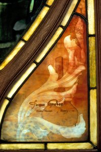 Nancy, Art Nouveau, Chamber of Commerce and Stock Exchange, Signature of a Stained Glass