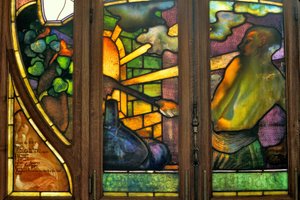 Nancy, Art Nouveau, Chamber of Commerce and Stock Exchange, Stained glass by Jacques Gruber by Jacques Gruber