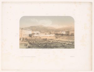 View of the Public Garden and the Pont-Neuf in Nice by Jacques Guiaud