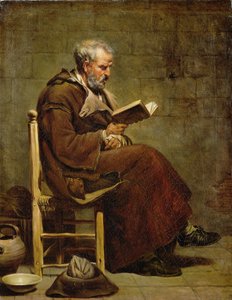 A Seated Old Man Reading