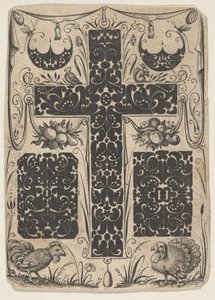 Latin Cross with Birds and Smaller Motifs by Jacques Hurtu