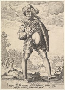 Soldier, Armed with Broadsword and Shield by Jacques II de Gheyn