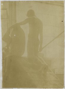 Study of a Male Nude Model, Kneeling and Seen from the Back, in the Studio of Jacques de Lalaing by Jacques Lalaing (attributed to)