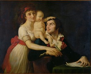 Camille Desmoulins, his wife Lucile, and their son Horace-Camille