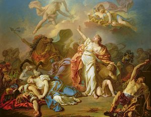 Apollo and Diana Attacking the Children of Niobe by Jacques Louis David