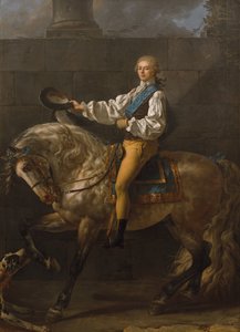 Equestrian Portrait of Stanislaw Kostka Potocki 1755-1821 by Jacques Louis David