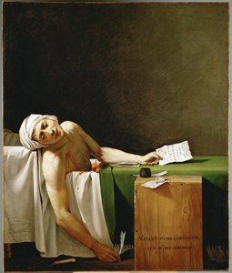 Jean Paul Marat, Politician and Publicist, Dead in His Bathtub, Assassinated by Charlotte Corday by Jacques Louis David