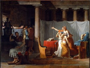Lictors Bearing to Brutus the Bodies of his Sons by Jacques Louis David