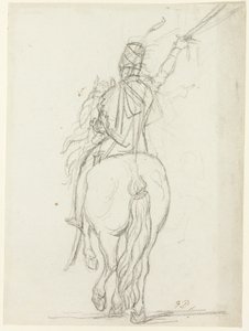 Mounted Officer from the Back by Jacques Louis David