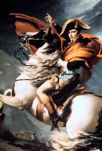 Napoleon Crossing the Alps (detail) by Jacques Louis David