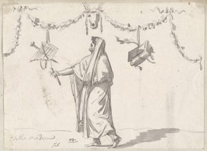 Ornament with a Bearded Man in Ancient Dress by Jacques Louis David