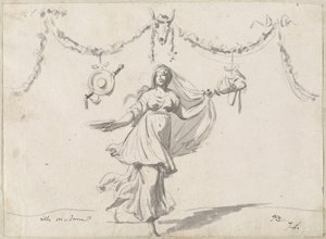 Ornament with a Woman in Ancient Dress by Jacques Louis David