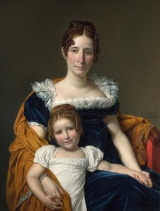 Portrait of Countess Vilain XIIII with Her Daughter. 1816 by Jacques Louis David