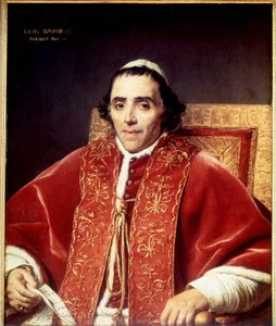 Portrait of Pius VII (1742 - 1823) by David. 1805. Museum of Versailles by Jacques Louis David
