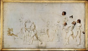 Sketch for the Oath of the Jeu de Paume by Jacques Louis David