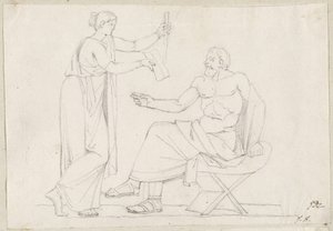 Socrates and Diotime by Jacques Louis David