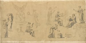 Studies of Classical Women, with Eros by Jacques Louis David