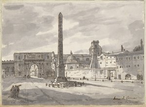 The Piazza del Popolo by Jacques Louis David