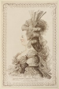 Calligraphic Portrait of Marie Antoinette, 1787