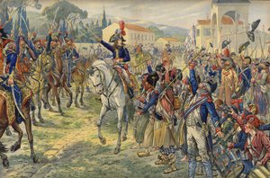 Napoleon Bonaparte on His Arrival in the Occupied City of Nice by Jacques Marie Gaston Onfray de Breville (Job)