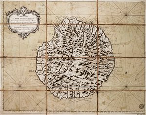 Map of the Isle of Bourbon Prepared at the Depository of Maps and Seacharts by Jacques Nicolas Bellin