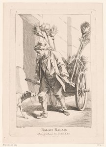 Street Vendor with Brooms