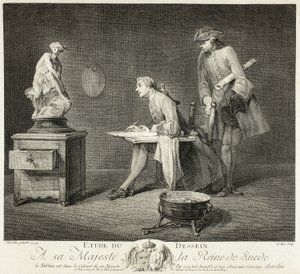 The Drawing Lesson by Jacques Philippe Le Bas