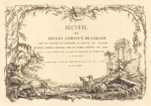 Title Page by Jacques Philippe Le Bas and Jean Eric Rehn after Jean Baptiste Oudry