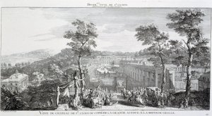 View of the Chateau in the park of St Cloud, on the side of the grand avenue