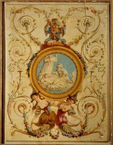 Decorative panel of the Turkish cabinet of the Count of Artois in Versailles by Jacques Rousseau
