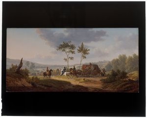 Cavalrymen Escorting a Wagon Train by Jacques Swebach Desfontaines