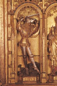 Altarpiece of the Crucifixion, Detail of St. George from the Left Panel
