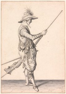 A Soldier Loading a Musket, "Ramme in Your Pouder" by Jacques de Gheyn II