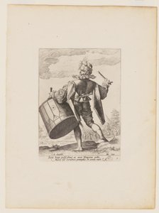 Drummer, from Officers and Soldiers of the Bodyguard of Emperor Rudolph II by Jacques de Gheyn II