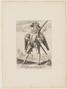 Musketeer, from Officers and Soldiers of the Bodyguard of Emperor Rudolph II by Jacques de Gheyn II