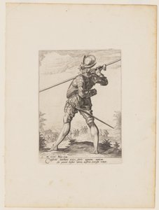 Pikeman, from Officers and Soldiers of the Bodyguard of Emperor Rudolph II by Jacques de Gheyn II