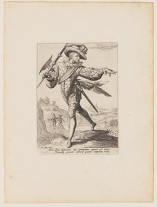 Sergeant, from Officers and Soldiers of the Bodyguard of Emperor Rudolph II by Jacques de Gheyn II