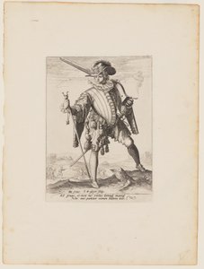 Soldier with Arquebus, from Officers and Soldiers of the Bodyguard of Emperor Rudolph II by Jacques de Gheyn II