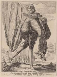 Soldier Armed with Broadsword and Shield by Jacques de Gheyn II after Hendrik Goltzius