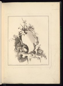 Design for a Cartouche with Pastoral Motifs by Jacques de Lajoüe