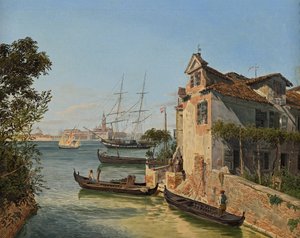 View of San Giorgio Maggiore in Venice by Jakob Alt