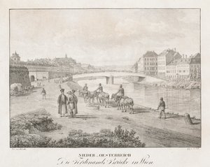 Lower Austria, The Ferdinand Bridge in Vienna by Jakob Alt