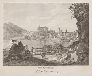 Upper Austria, Town of Grein by Jakob Alt